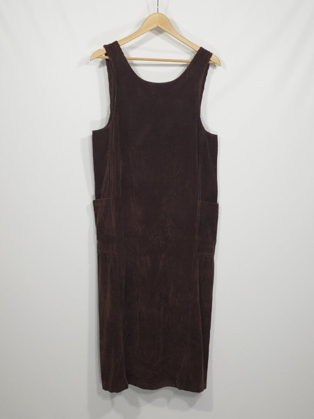 Giorgio Sant Angelo Brown Corduroy Shift Dress Modest Conservative Sz 8